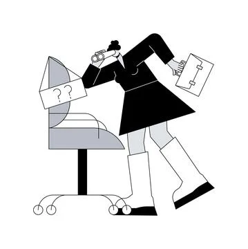 Job seekers abstract concept vector illustration. Stock Illustration