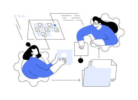 Job sharing abstract concept vector illustration. イラスト素材