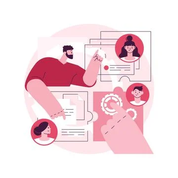Job sharing abstract concept vector illustration. Stock Illustration