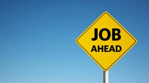 Job sign with clipping path. Stock Illustration