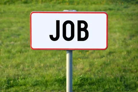 Job signpost Stock-Fotos