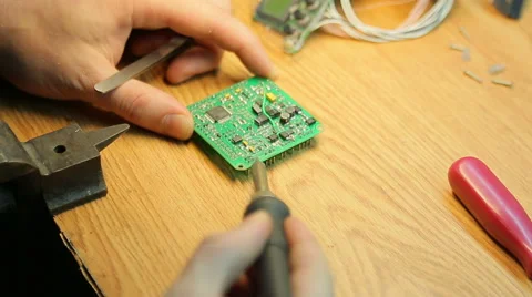 Job soldering close-up Stock Footage 42763325
