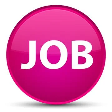 Job special pink round button Stock Illustration