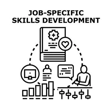 Job specific skills development vector illustration Stock Illustration