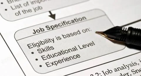 Job specification Stock Photos