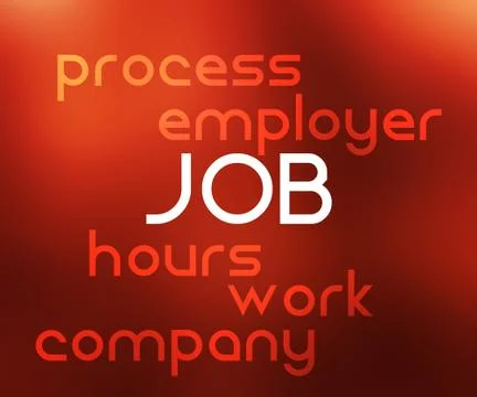Job tag cloud Stock Illustration