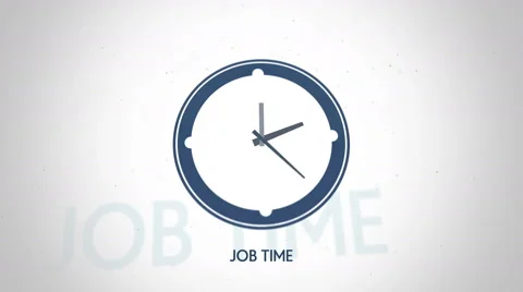 Job time clock symbol flat animation Stock-Footage 63078081