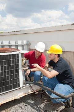 Job Training - AC Tech Foto stock