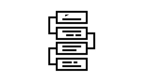 Job working steps and tasks line icon animation Stock Footage 157254265