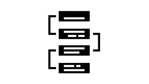 Job working steps and tasks glyph icon animation Stock Footage 157255221