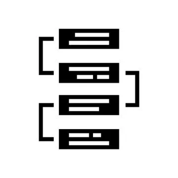 Job working steps and tasks glyph icon vector illustration Stock Illustration