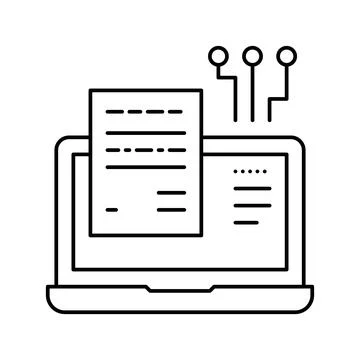 Job working steps and tasks line icon vector illustration Stock Illustration