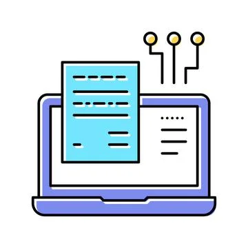 Job working steps and tasks color icon vector illustration Stock Illustration