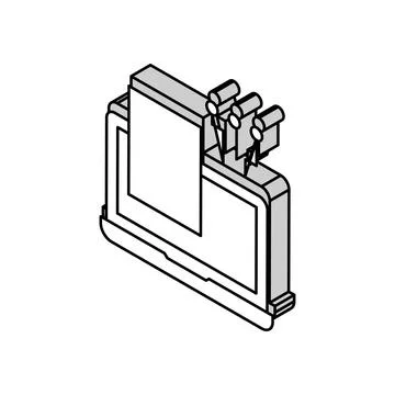 Job working steps and tasks isometric icon vector illustration 스톡 일러스트