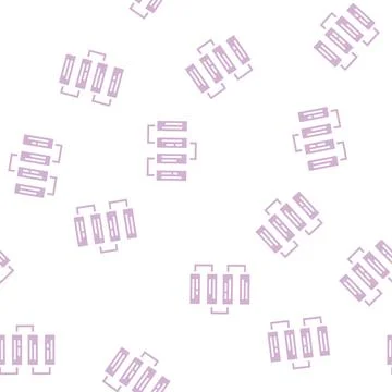Job working steps and tasks glyph seamless pattern Stock Illustration