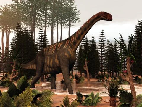 Jobaria dinosaur - 3D render Stock Illustration