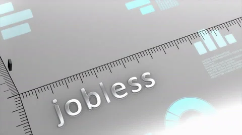 Jobless decreasing chart, statistic and data Stock Footage 61490073