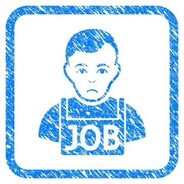 Jobless Framed Stamp Stock Illustration