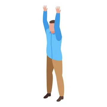 Jobless man icon, isometric style Illustrazione stock