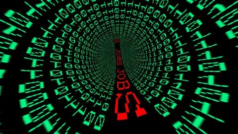 Jobs data tunnel Stock Illustration