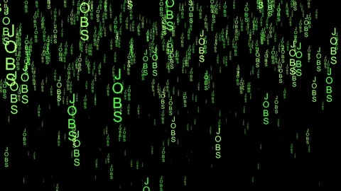 Jobs online code matrix style Stock Footage 117442833