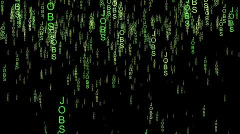 Jobs online code matrix style Illustration