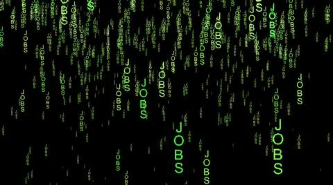 Jobs online code matrix style Illustration