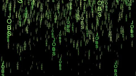 Jobs online code matrix style Illustration