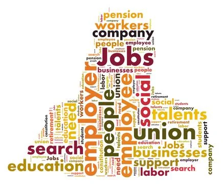 Jobs word cloud Stock Illustration