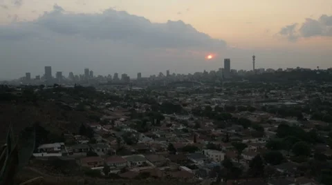 Joburg timelapse sunset Stock Footage 7721898