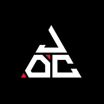 JOC triangle letter logo design with triangle shape. JOC triangle logo desi.. Stock Illustration
