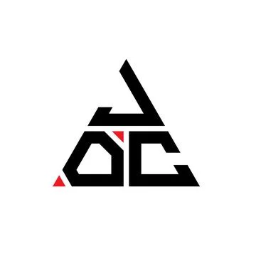 JOC triangle letter logo design with triangle shape. JOC triangle logo desi.. Stock Illustration