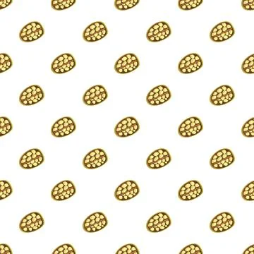 Jocote fruit halves forming a repeating tropical food pattern Stock Illustration