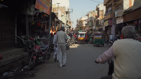 Jodhpur Indian traffic Stock Footage 111663144
