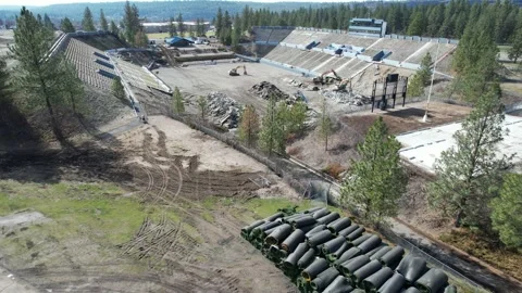 Joe Albi Stadium Demolition Progress 1 스톡 동영상 172323634