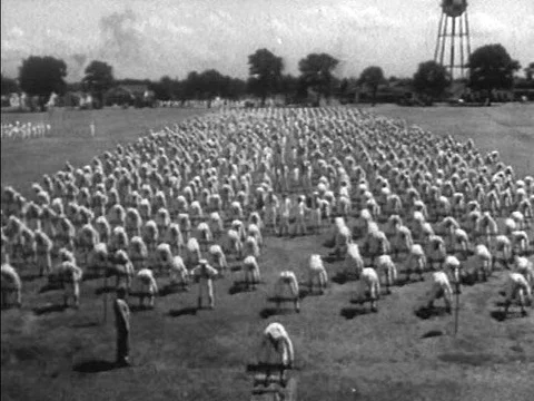 Joe and Jim Brown begin basic training, and Jim writes home about his radioƒ Video stock 75283457