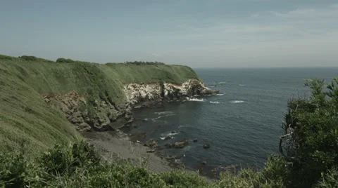 Jogashima view look down on sea, non color graded 4K (3840x2160) 動画素材 39773316