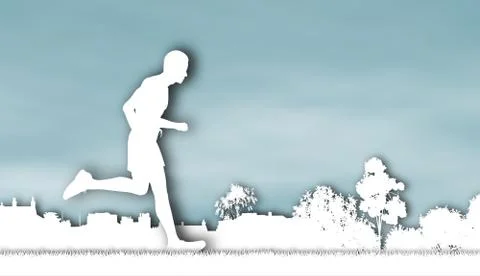 Jogger cutout Stock Illustration