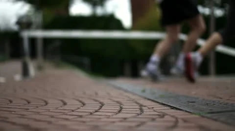 Joggers feet Stock Footage 11140737