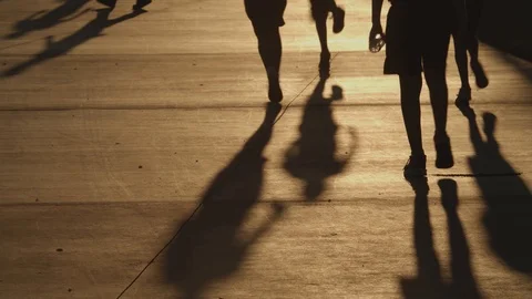 Joggers Silhouette Stock Footage 114638177