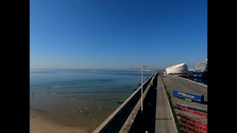Jogging Along Matosinho Beach Stock Footage 288871761
