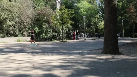 Jogging and bikes 스톡 동영상 316487267