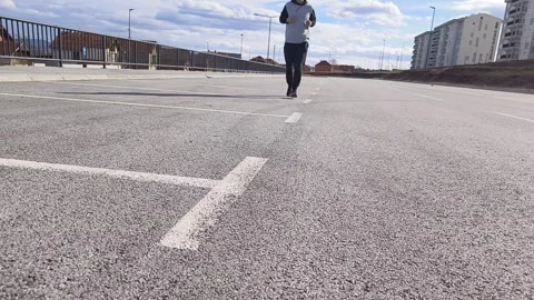 Jogging in the city Stock Footage 264635290