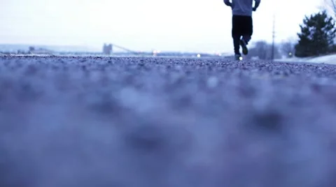 Jogging in the cold Stock-Footage 43912613