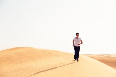 Jogging In The Desert Photos