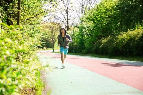 Jogging for health Stock Photos