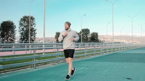 Jogging is his daily routine Stock Footage 118757157