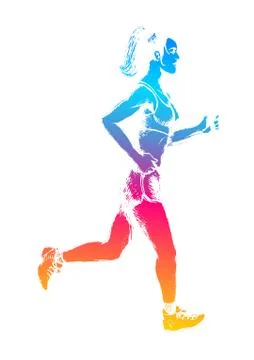 Jogging Stock Illustration