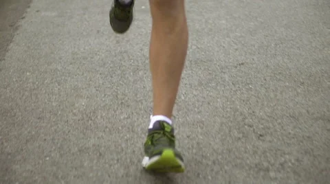 Jogging legs slow motion Stock Footage 41832356