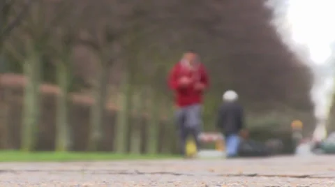 Jogging in London Stock Footage 30486358